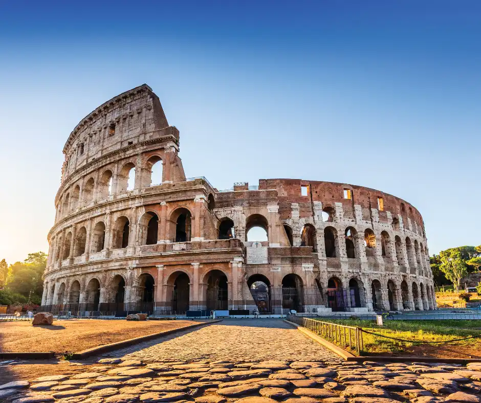 Colosseum, famous for epic gladiator battles and Roman history