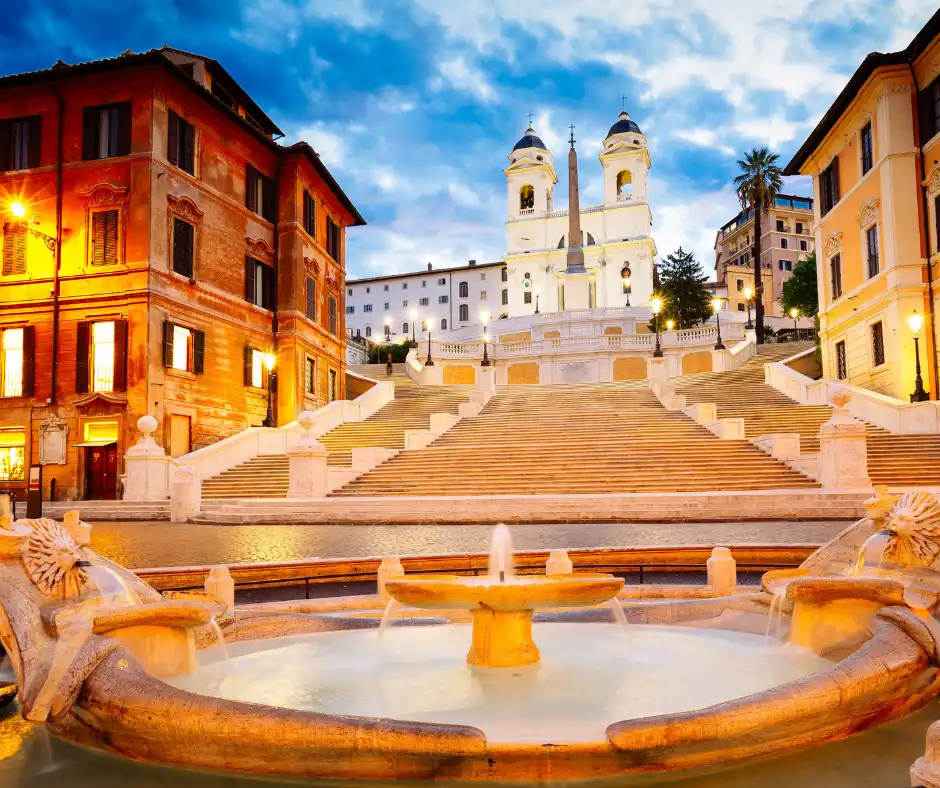 Spanish Steps to relax and people-watch, Rome Italy