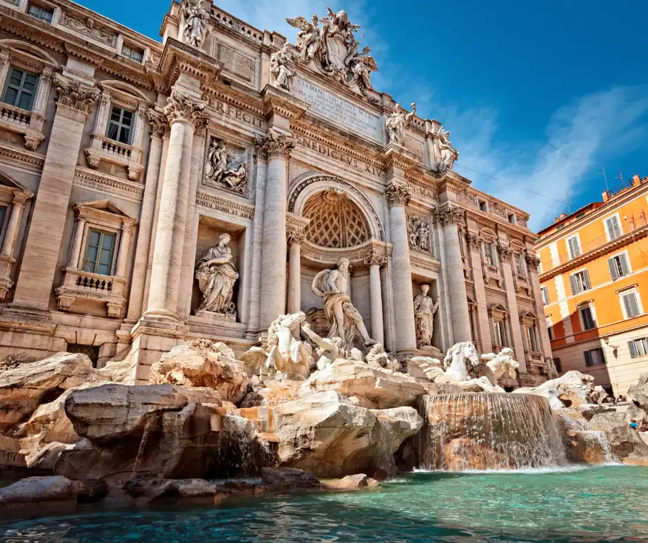 Iconic the Trevi Fountain, Rome Italy